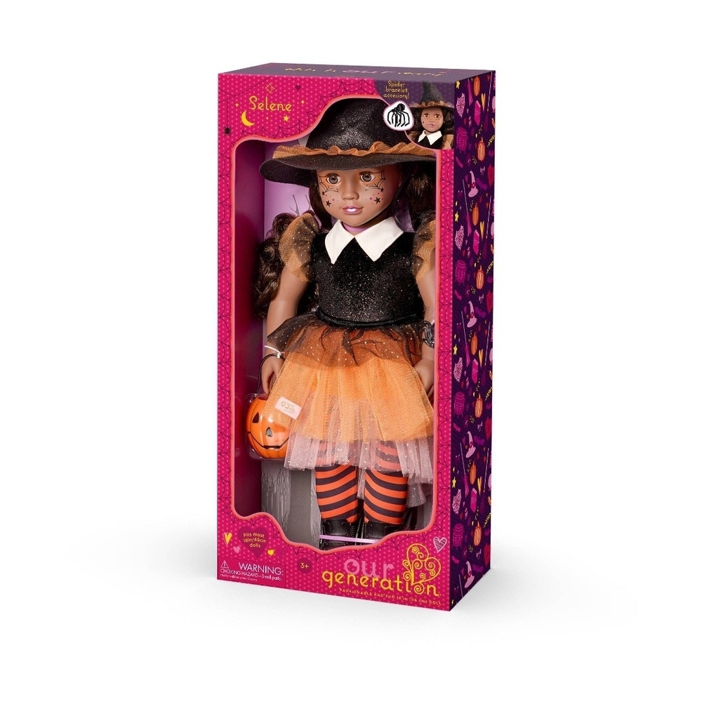 Our Generation Halloween Witch Doll - Black and Orange